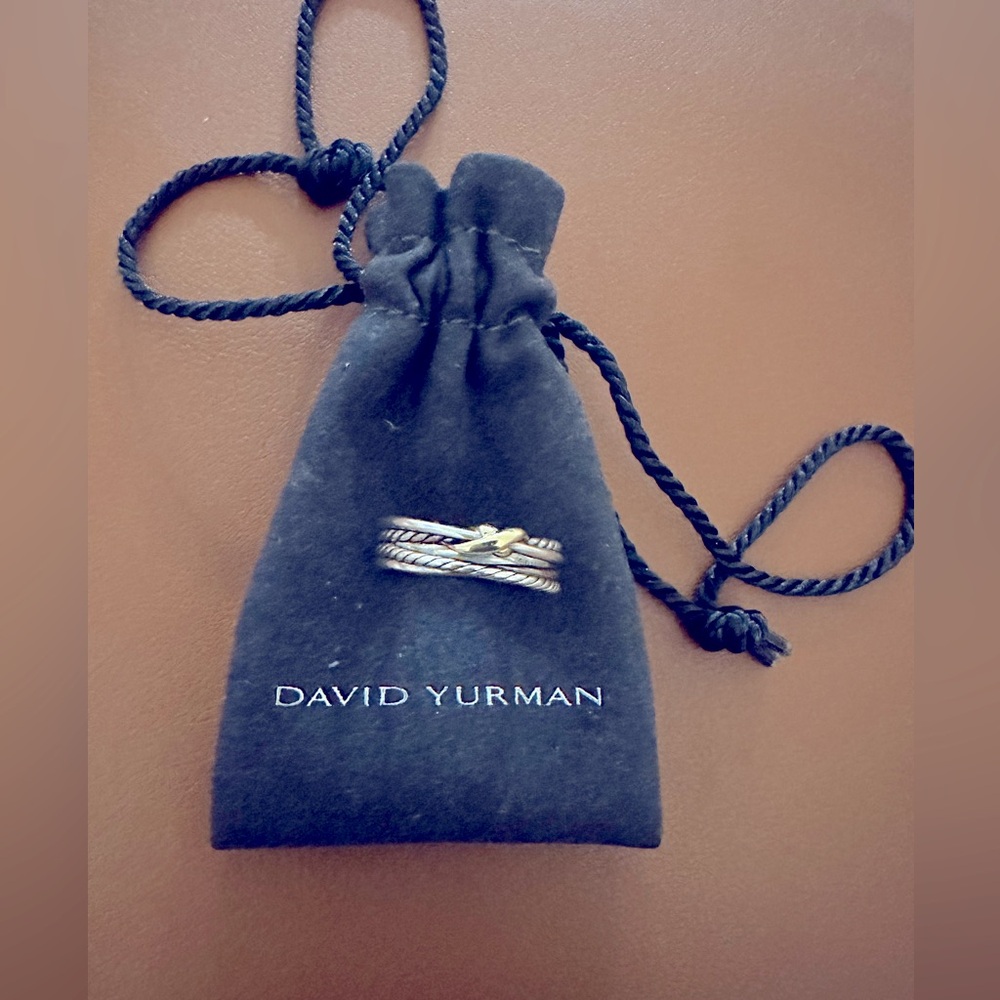 David Yurman X Crossover Band Ring
Sterling Silver with 18K Yellow Gold, 6mm